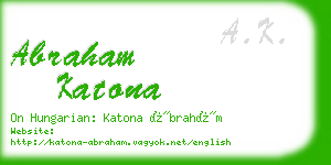 abraham katona business card